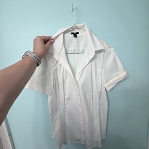 Ann Taylor White Dress Top Size 6p